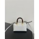 Fendi By The Way Mini Boston bag leather and elaphe White High