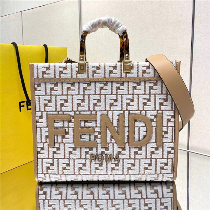 MEDIUM Fendi SUNSHINE Raffia Shopper High