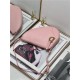 SADDLE SHOULDER POUCH Goatskin Pink High