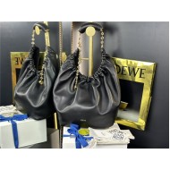 Squeeze bag MEDIUM in nappa lambskin Black High