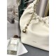 Squeeze bag SMALL in nappa lambskin White High