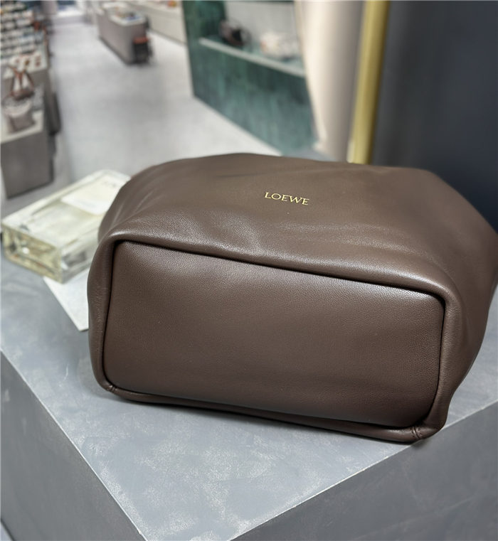 Squeeze bag SMALL in nappa lambskin Chocolate High