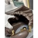 Squeeze bag SMALL in nappa lambskin Chocolate High