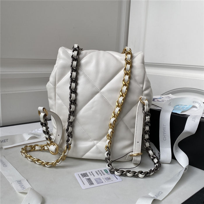 Chanel 19 BACKPACK AS4223 Lambskin White A