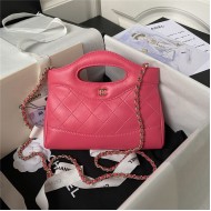 Chanel 31 Mini BAG Calfskin & Gold-Tone Metal AP3656 Pink A