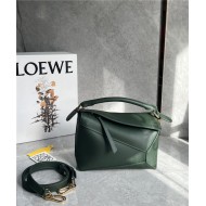 Small Puzzle bag in classic calfskin Bottle Green High