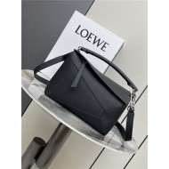 Small Puzzle bag in soft grained calfskin Black High