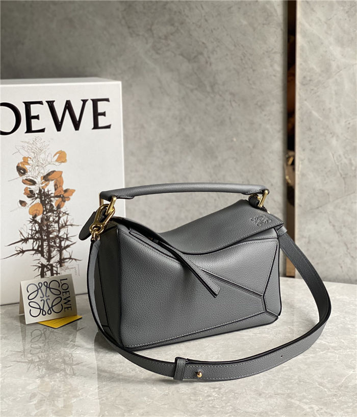 Small Puzzle bag in soft grained calfskin Anthracite High