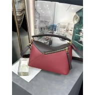 Small Puzzle bag in classic calfskin Chocolate/Burgundy High