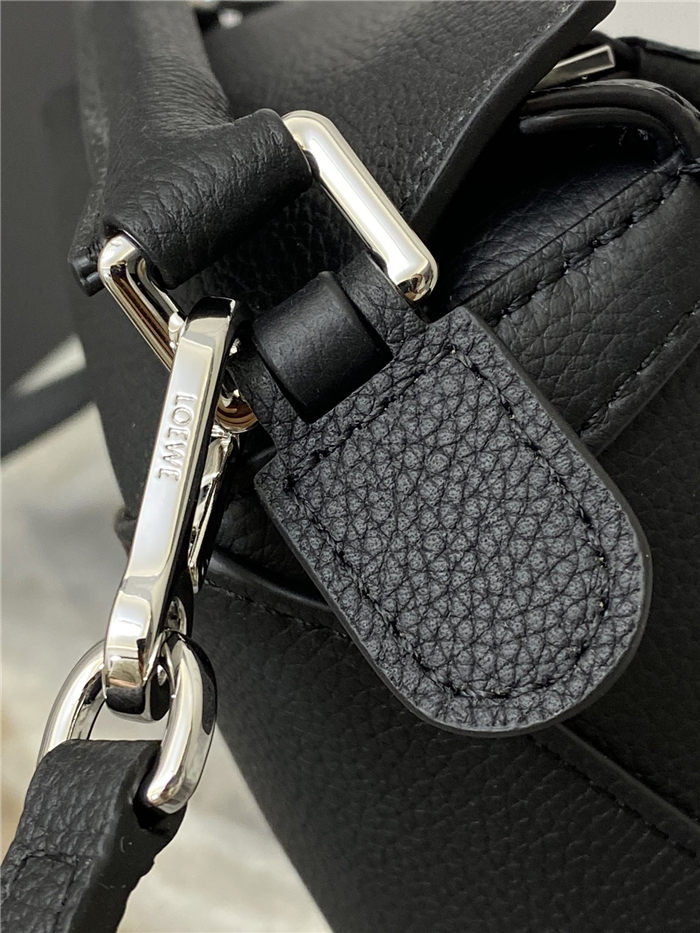 Mini Puzzle bag in soft grained calfskin Black High