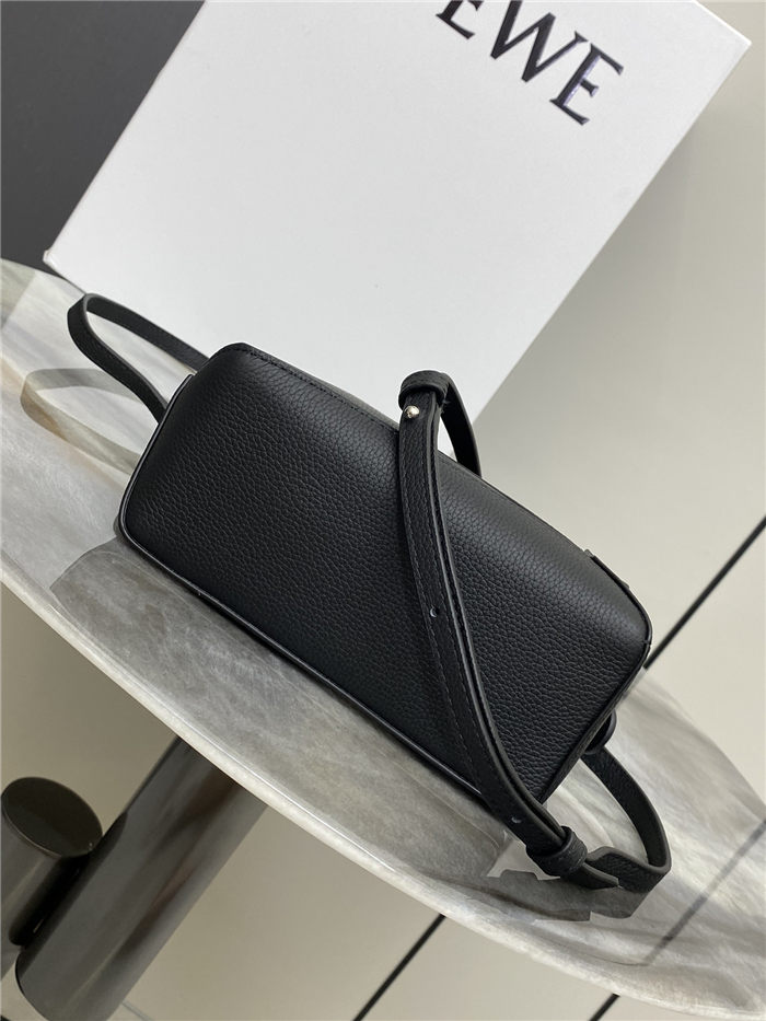 Mini Puzzle bag in soft grained calfskin Black High