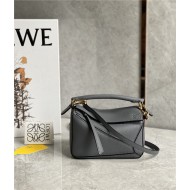 Mini Puzzle bag in soft grained calfskin Grey High