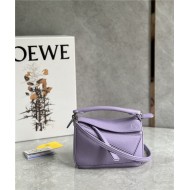 Mini Puzzle bag in soft grained calfskin Purple High