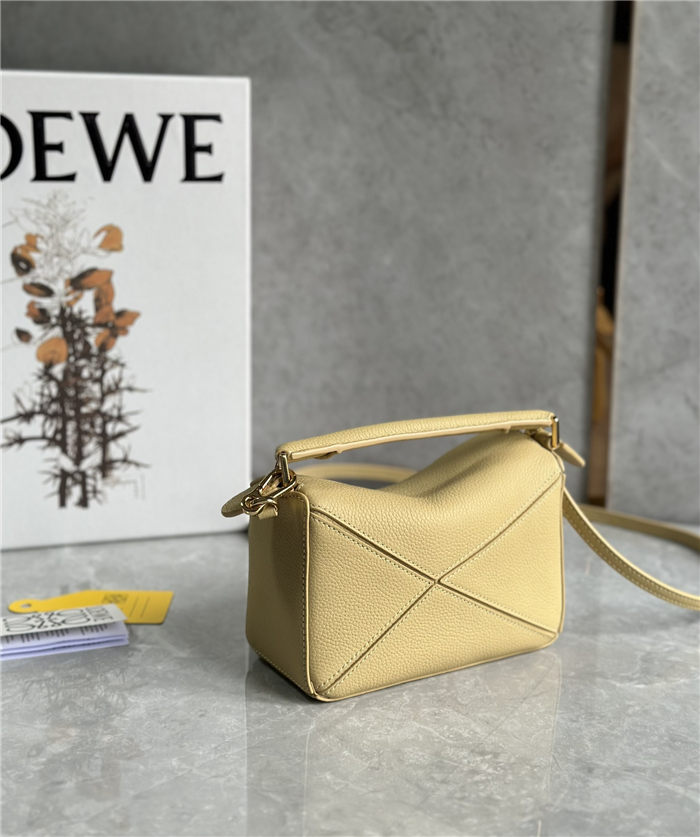 Mini Puzzle bag in soft grained calfskin Vanilla High