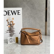 Mini Puzzle bag in soft grained calfskin Caramel High