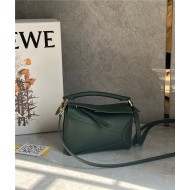 Mini Puzzle bag in classic calfskin Bottle Green High