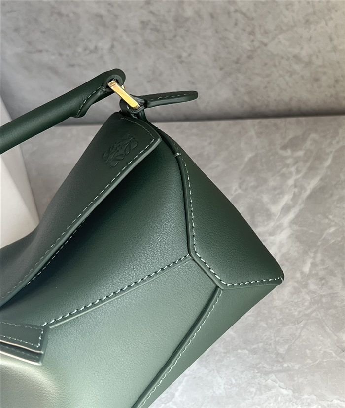 Mini Puzzle bag in classic calfskin Bottle Green High