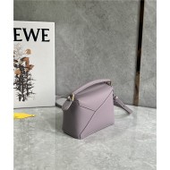 Mini Puzzle bag in classic calfskin Pale Purple High