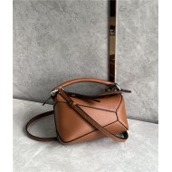 Mini Puzzle bag in classic calfskin Caramel High