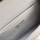 Prada Medium brushed leather handbag 1BD343 Grey High