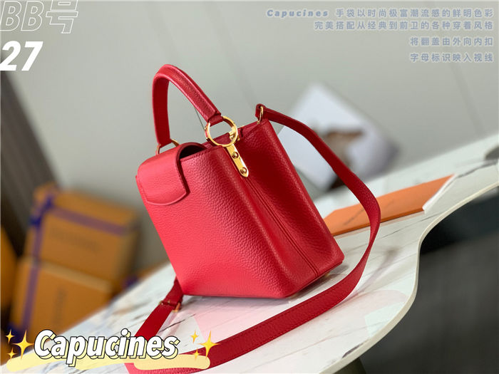 Louis Vuitton Capucines BB Bag Taurillon Leather M94517 Red High