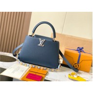 Louis Vuitton Capucines MM Bag Taurillon Leather M23199 Blue High