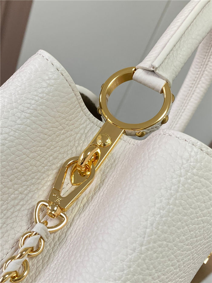 Louis Vuitton Capucines MM Bag Taurillon Leather M23084 White High