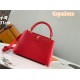 Louis Vuitton Capucines MM Bag Taurillon Leather M42259 Red High