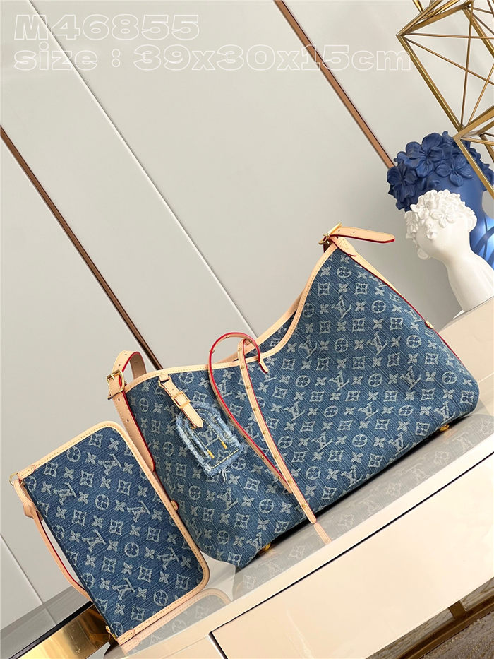 Louis Vuitton CARRYALL MM Monogram Denim M46855 High