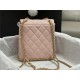 Chanel CHAIN BACKPACK Grained Calfskin & Gold-Tone Metal AS4490 Pink A