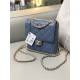 Chanel CHAIN BACKPACK Grained Calfskin & Gold-Tone Metal AS4490 Blue A