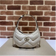 GG Marmont half-moon-shaped mini bag 770983 White High