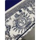 MEDIUM Dior BOOK TOTE Toile de Jouy Soleil Embroidery Blue High