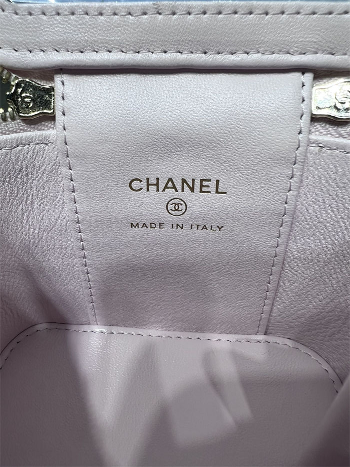 Chanel SMALL VANITY WITH CHAIN AP2198 Lambskin & Gold-Tone Metal Pink High