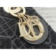 MINI LADY Dior BAG Cannage Cotton with Micropearl Embroidery Black High