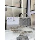 Chanel SMALL VANITY WITH CHAIN AP2198 Lambskin & Gold-Tone Metal Grey High