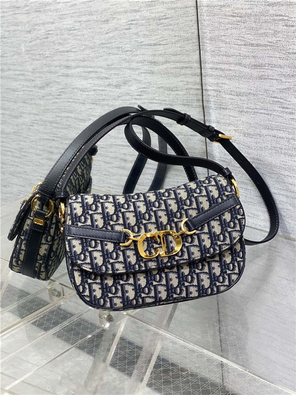 Dior Small CD Besace Bag Dior Oblique Jacquard Blue High