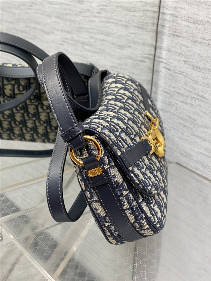 Dior Small CD Besace Bag Dior Oblique Jacquard Blue High