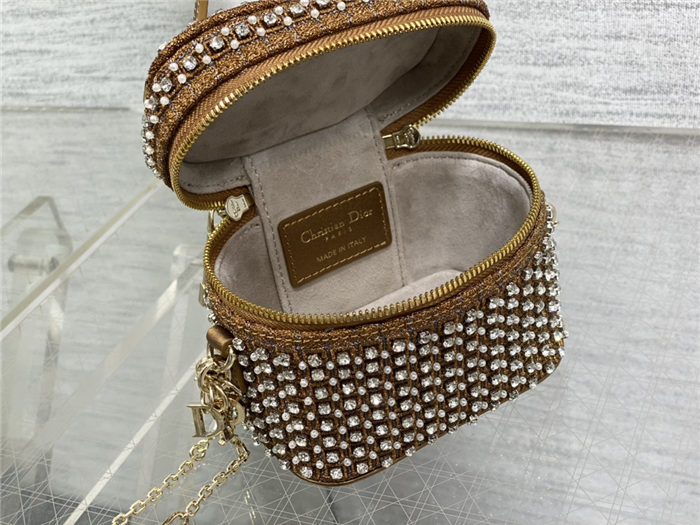 Micro Lady Dior VANITY CASE Strass and Beads High