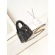 Chanel MINI SHOPPING BAG AS4416 Cotton Tweed & Gold-Tone Metal Black High