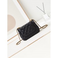 Chanel MINI FLAP BAG AS4384 Lambskin & Gold-Tone Metal Black High