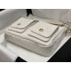 Chanel Hobo handbag AS4743 Shiny calfskin & gold-tone metal White High