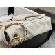 Chanel Large Hobo handbag As4668 Shiny calfskin & gold-tone metal White High