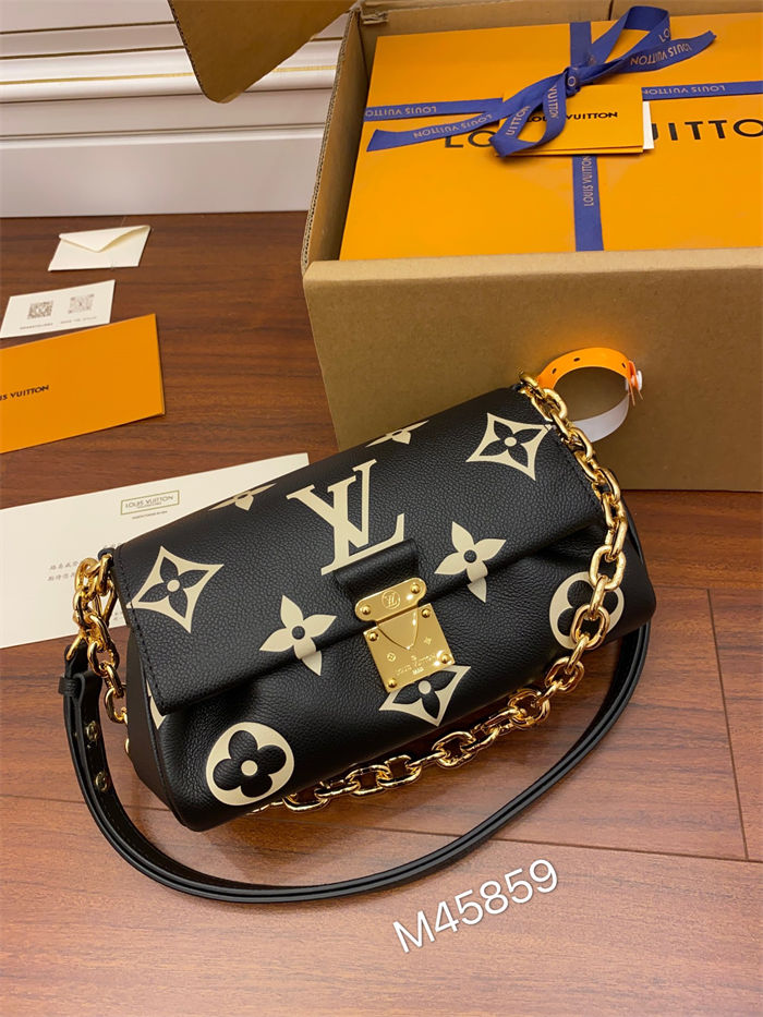 Louis Vuitton FAVORITE Monogram Empreinte Black/Beige M45859 Top