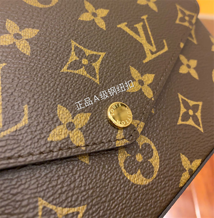 Louis Vuitton Felicie Pochette Chain Wallet Monogram Canvas M61276 Top