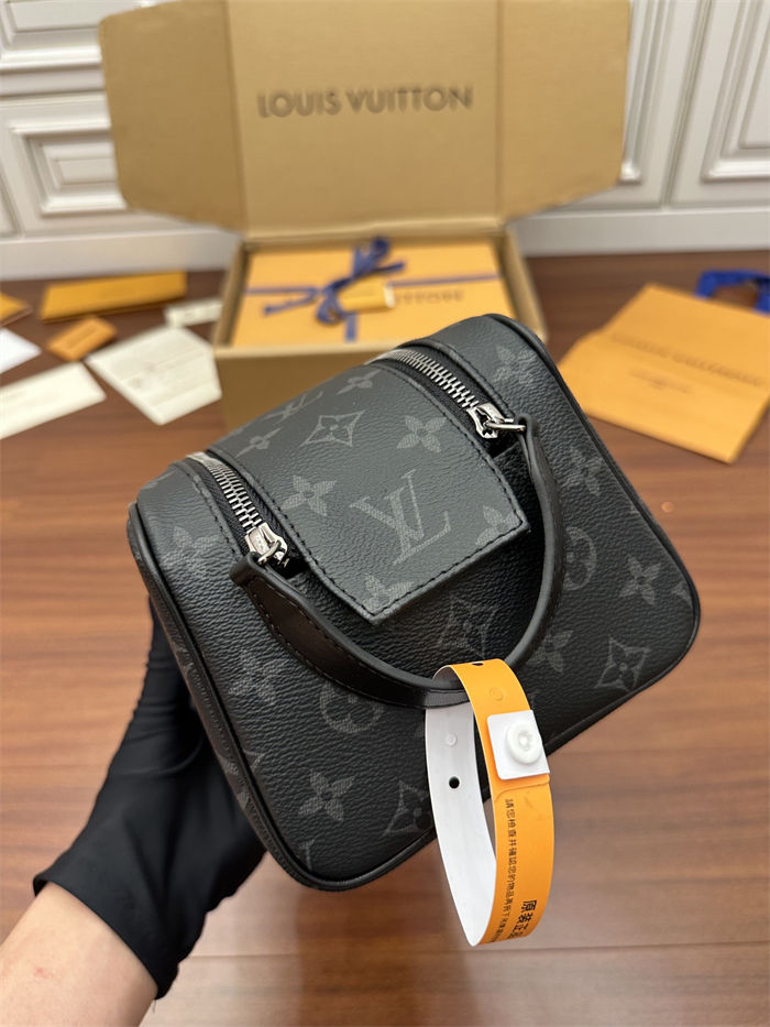 Louis Vuitton DOPP KIT TOILET POUCH Monogram Eclipse coated canvas M46354 Top