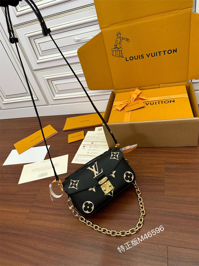 Louis Vuitton POCHETTE MÉTIS EAST WEST Monogram Empreinte embossed cowhide leather M46596 Top