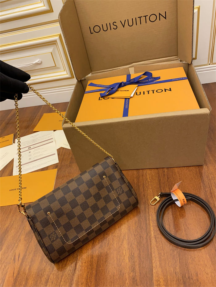 Louis Vuitton Favorite PM Bag Damier Ebene N41276 Top