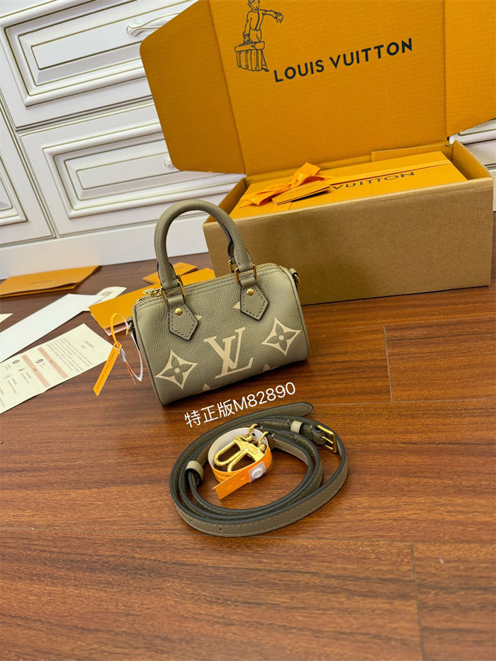 Louis Vuitton NANO SPEEDY Monogram Empreinte Leather M82890 Top