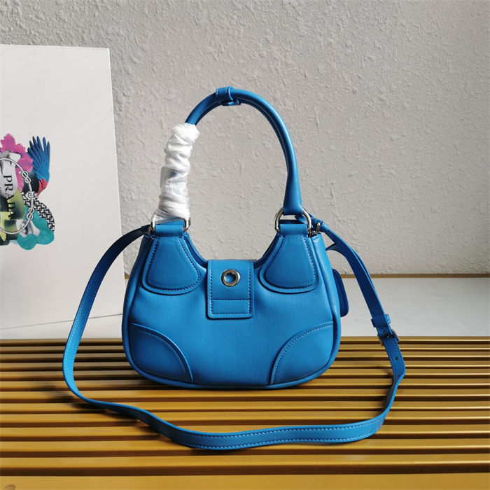 Prada Moon padded nappa-leather bag 1BA381 Blue High